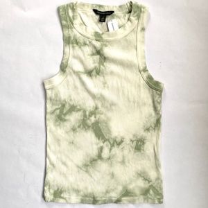Banana Republic Green and Cream Tank Top (NWT)